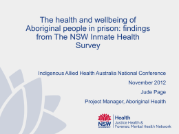 View Presentation - Indigenous Allied Health Australia