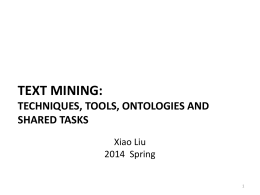 Text Mining - Artificial Intelligence Laboratory