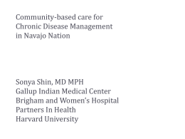 Community-based Care for Chronic Disease Management in Navajo