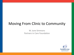 Moving from Clinic to Community, November 14, 2013
