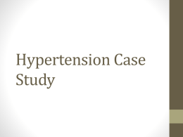 Hypertension Case Discussion