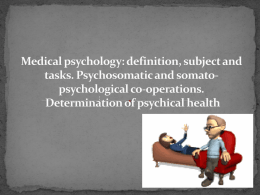 Medical psychology