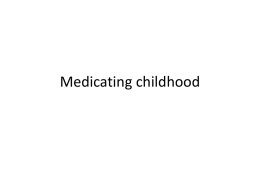 Medicating Childhood - Dr Joanna Moncrieff