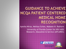 Guidance to Achieve NCQA Patient Centered