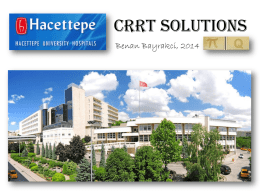 CRRT Solutions - Pediatric Continuous Renal Replacement Therapy