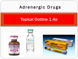 Adrenergic Drugs - Nursing Pharmacology