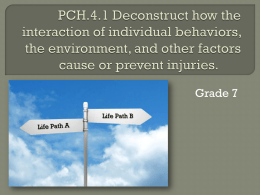 PCH.4.1 Deconstruct how the interaction of individual behaviors, the
