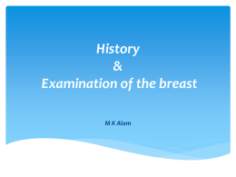 History & Examination of the breast