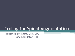 Coding for Spinal Augmentation
