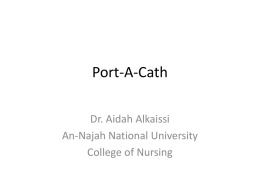 Port-A-Cath - An-Najah National University