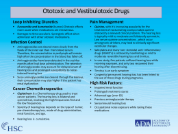 Ototoxic and Vestibulotoxic Drugs