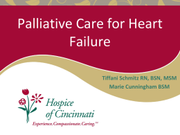Palliative Care for End Stage Heart Disease