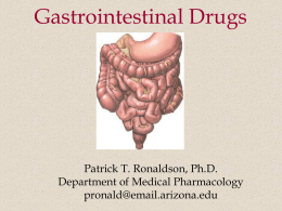 Pharmacology of Drugs Affecting Gastrointestinal Function