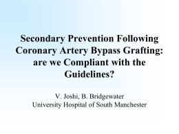 Secondary Prevention - Society for Cardiothoracic Surgery