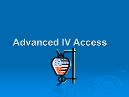 Advanced IV Access - Verde Valley Emergency Medical Services