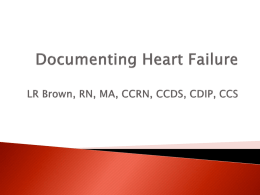 Module 5a: Documenting Heart Failure