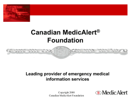 First Responder - Canadian MedicAlert Foundation