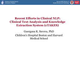 Clinical Text Analysis & Knowledge Extraction System (cTAKES)