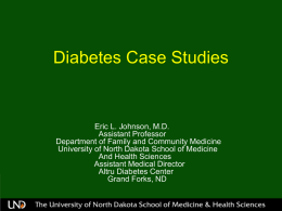 Diabetes Case Studies - School of Medicine & Health Sciences