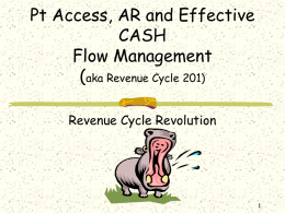 AR and Effective Cash Flow Management