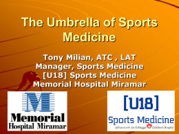 The Umbrella of Sports Medicine