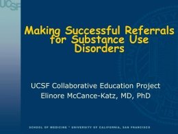 Making Successful Referrals for Substance Use Disorders