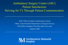 EP35EO-E - Patient Satisfaction Initiatives in Ambulatory Surgery