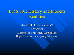 EMS 101: History and Modern Realities