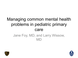 Managing common mental health problems in - ABLE