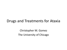 Drugs and Treatments for Ataxia
