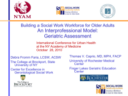 Building a Social Work Workforce for Older Adults