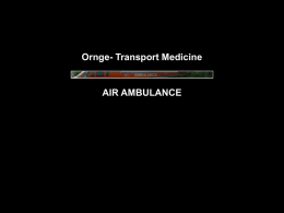 Air Ambulance Orientation