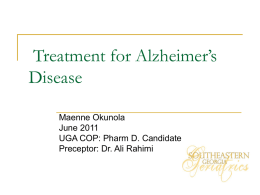 Alzheimer Treatment