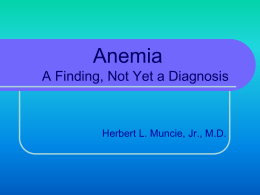 Anemia - MCE Conferences