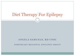 Diet treatments for epilepsy 2014