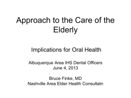 Approach to the Care of the Elderly