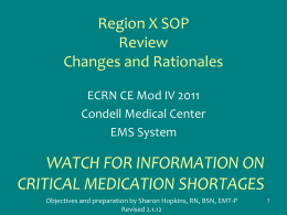 Mod IV - Region X SOP - Review Changes and Rationales