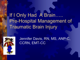 Pre-Hospital Management of Traumatic Brain Injury