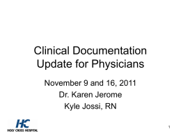 Clinical Documentation Improvement for