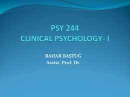 Definition of clinical psychology
