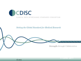 CDISC Production Standards - Drug Information Association