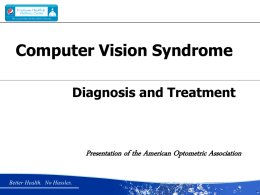Computer Vision Syndrome Presentation