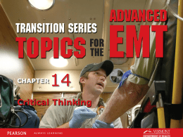 AEMT Transition - Unit 14 - Critical Thicking