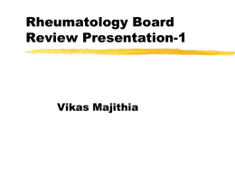 Rheumatology I