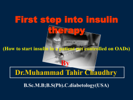 Insulin Therapy