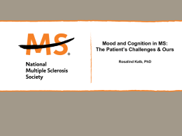 MS Mood and Cognition - National Multiple Sclerosis Society