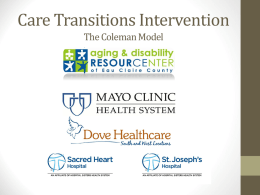 The Coleman Model Intervention - Wisconsin Institute for Healthy