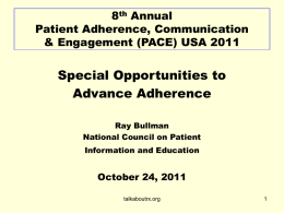 8th Annual Patient Adherence, Communication and Engagement