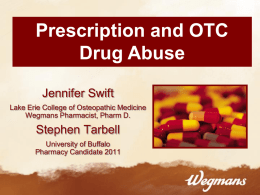 Prescription/OTC Medication Abuse
