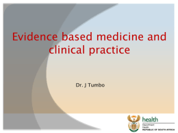 Evidence-based clinical practice